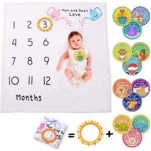 Baby Monthly Milestone Blanket